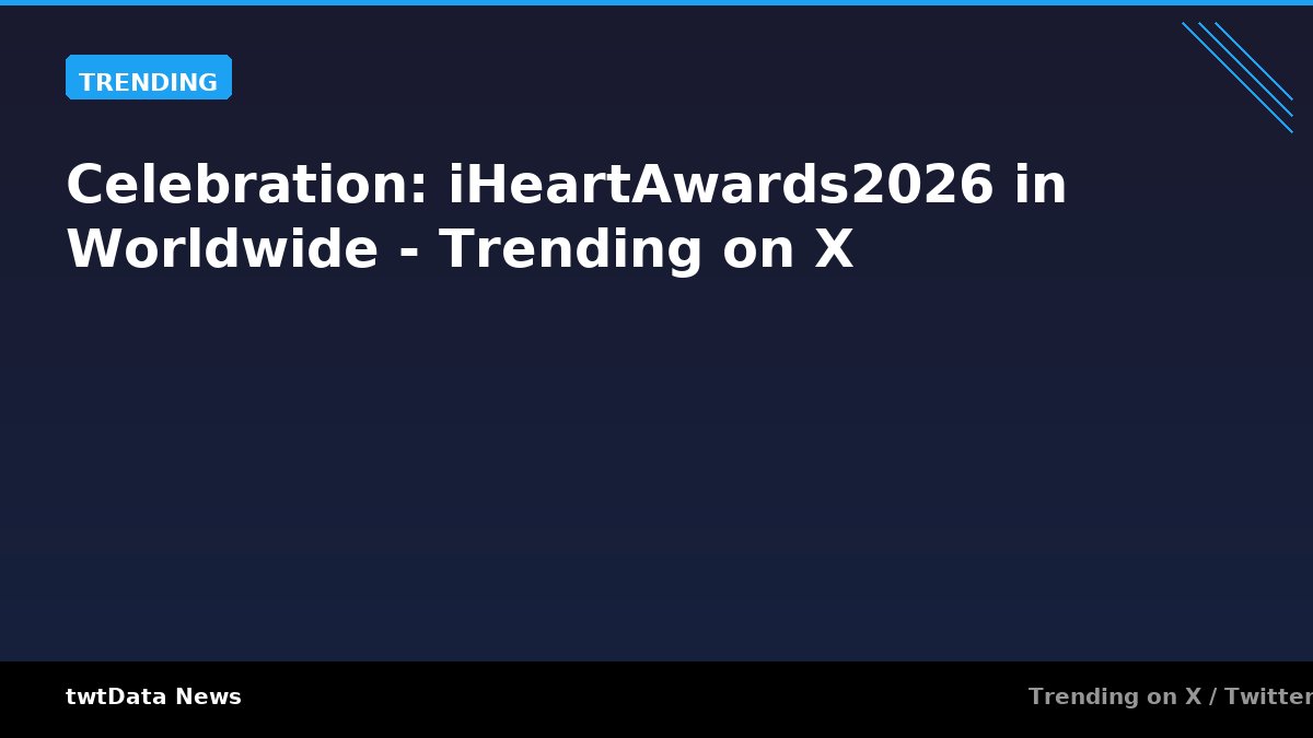 Celebration: iHeartAwards2026 in Worldwide - Trending on X