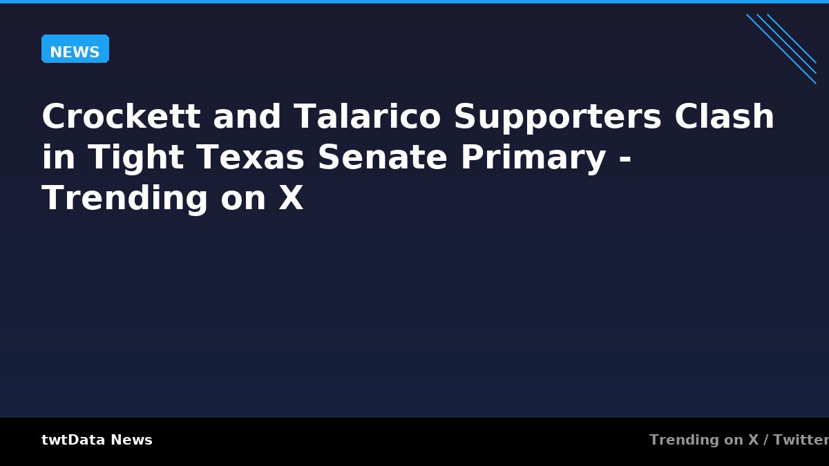 Crockett and Talarico Supporters Clash in Tight Texas Senate Primary - Trending on X