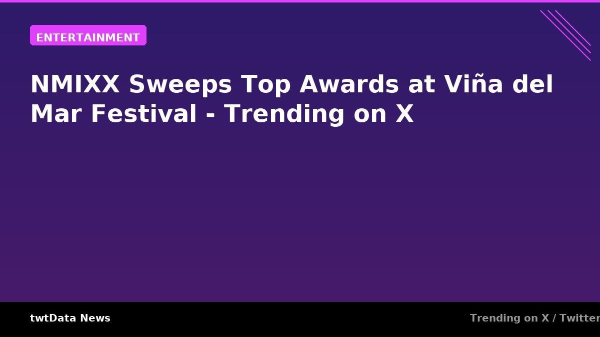 NMIXX Sweeps Top Awards at Viña del Mar Festival - Trending on X