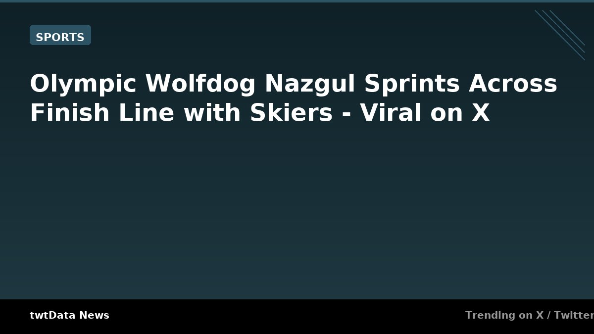 Olympic Wolfdog Nazgul Sprints Across Finish Line with Skiers - Viral on X
