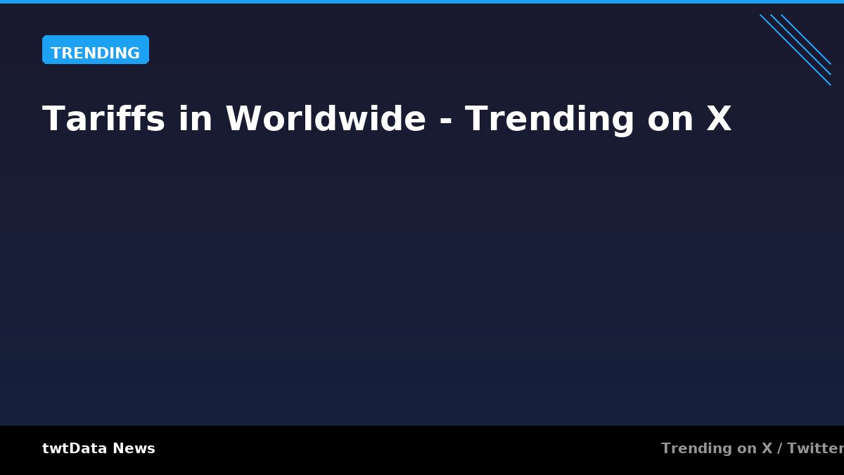 Tariffs in Worldwide - Trending on X