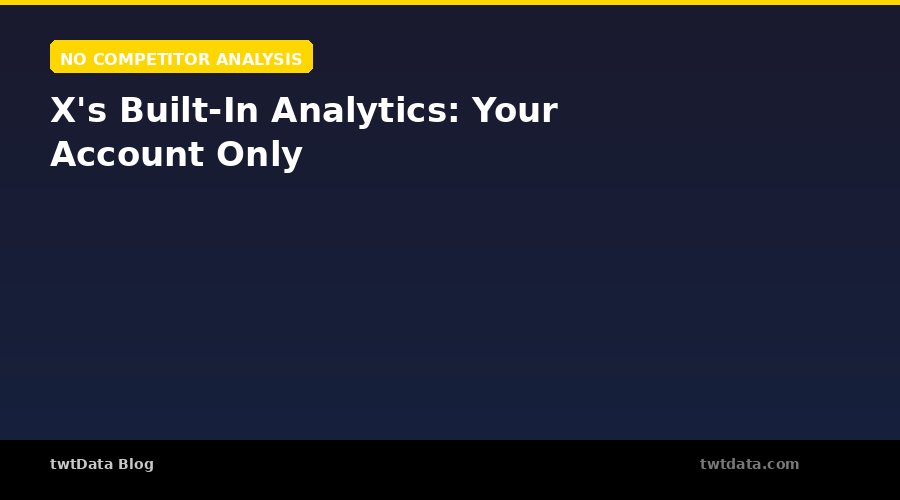 X's Built-In Analytics: Your Account Only
