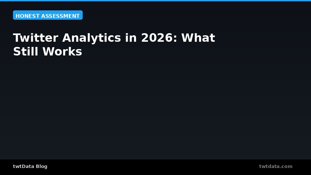 What Twitter Analytics Can You Actually Get in 2026? A Realistic Look at Your Options - Featured Image